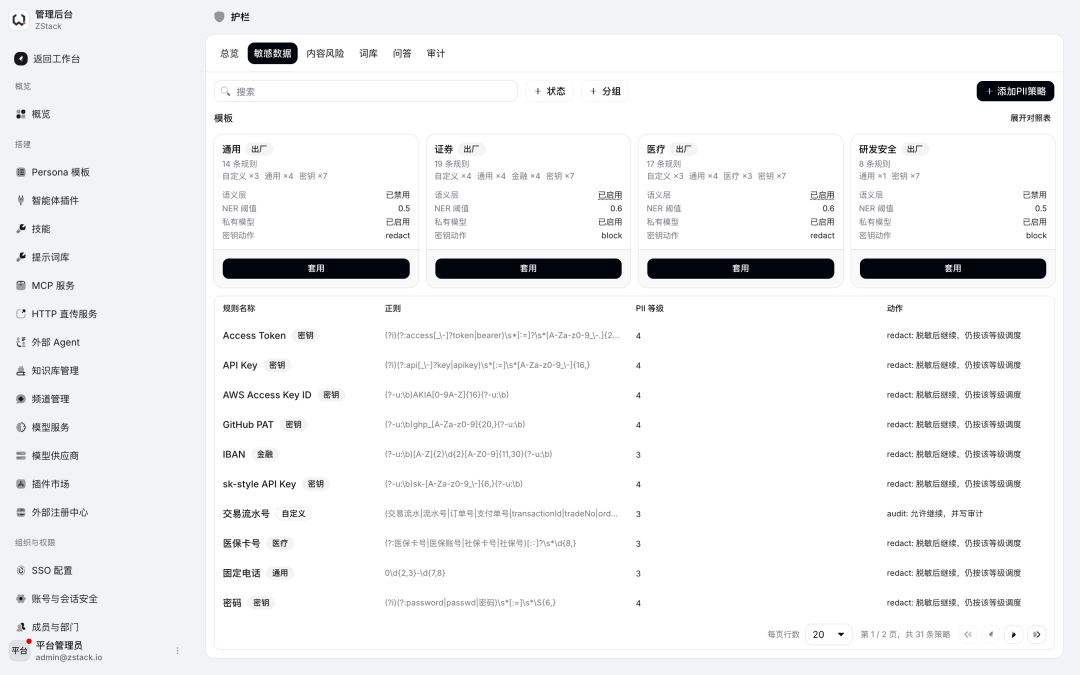 ZStack Zentrix 产品界面
